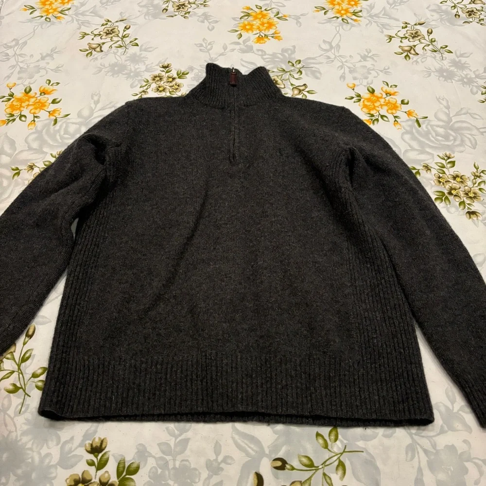 Polo Ralph Lauren Size S Charcoal Wool Sweater